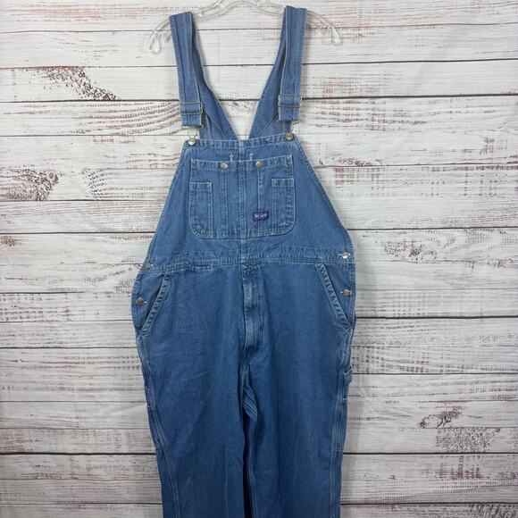 Big Smith overalls size 44 vintage cotton cargo Men's Blue Denim Overalls - Picture 1 of 10